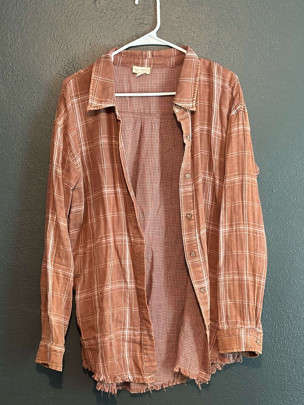 Hem & Thread Rust Plaid Button-Down Shirt
